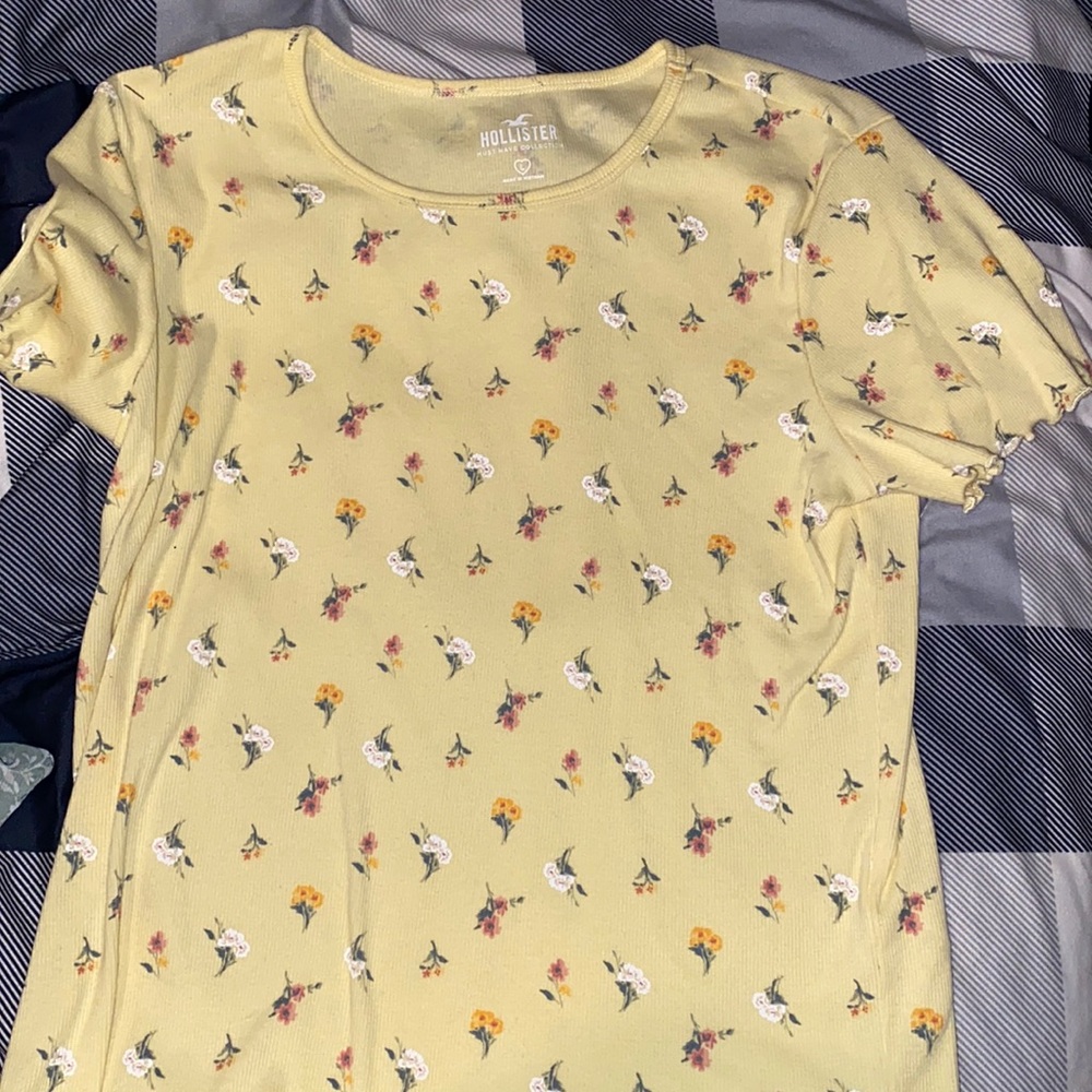 Yellow Hollister Baby Tee